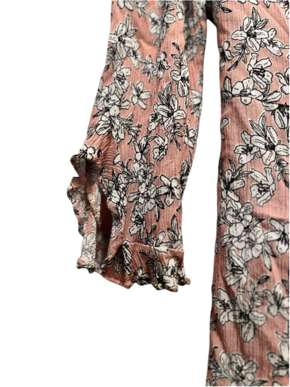 EUC Entro Pink Floral Wrap Romper Women’s Size Large - Picture 3 of 4